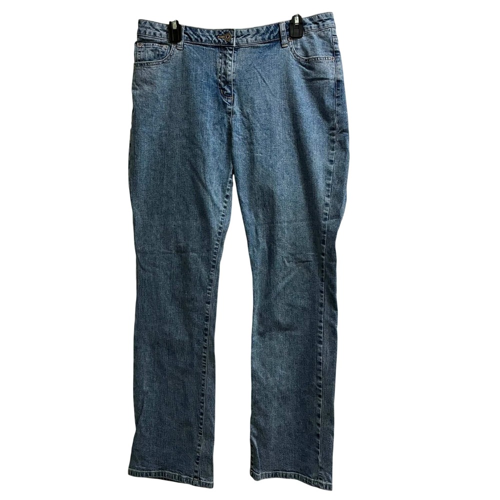 Christopher & Banks Jeans Womens 12 Blue Straight Leg Medium Wash Denim 5 Pocket